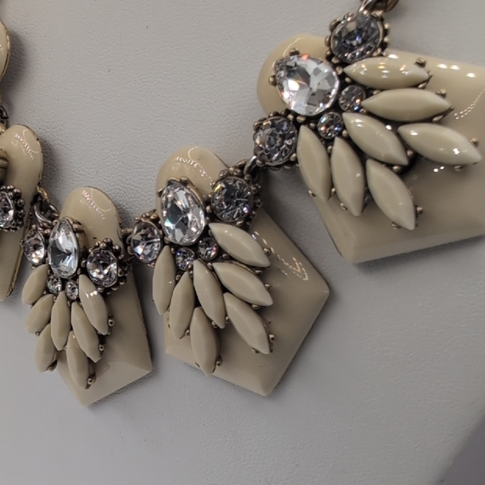 J. Crew Cream and Silver Statement Necklace - Picture 4 of 6